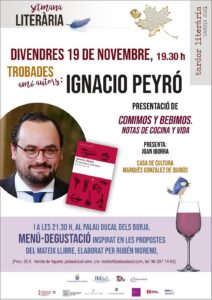 Menú degustación «Comimos y bebimos. Notas de cocina y vida»