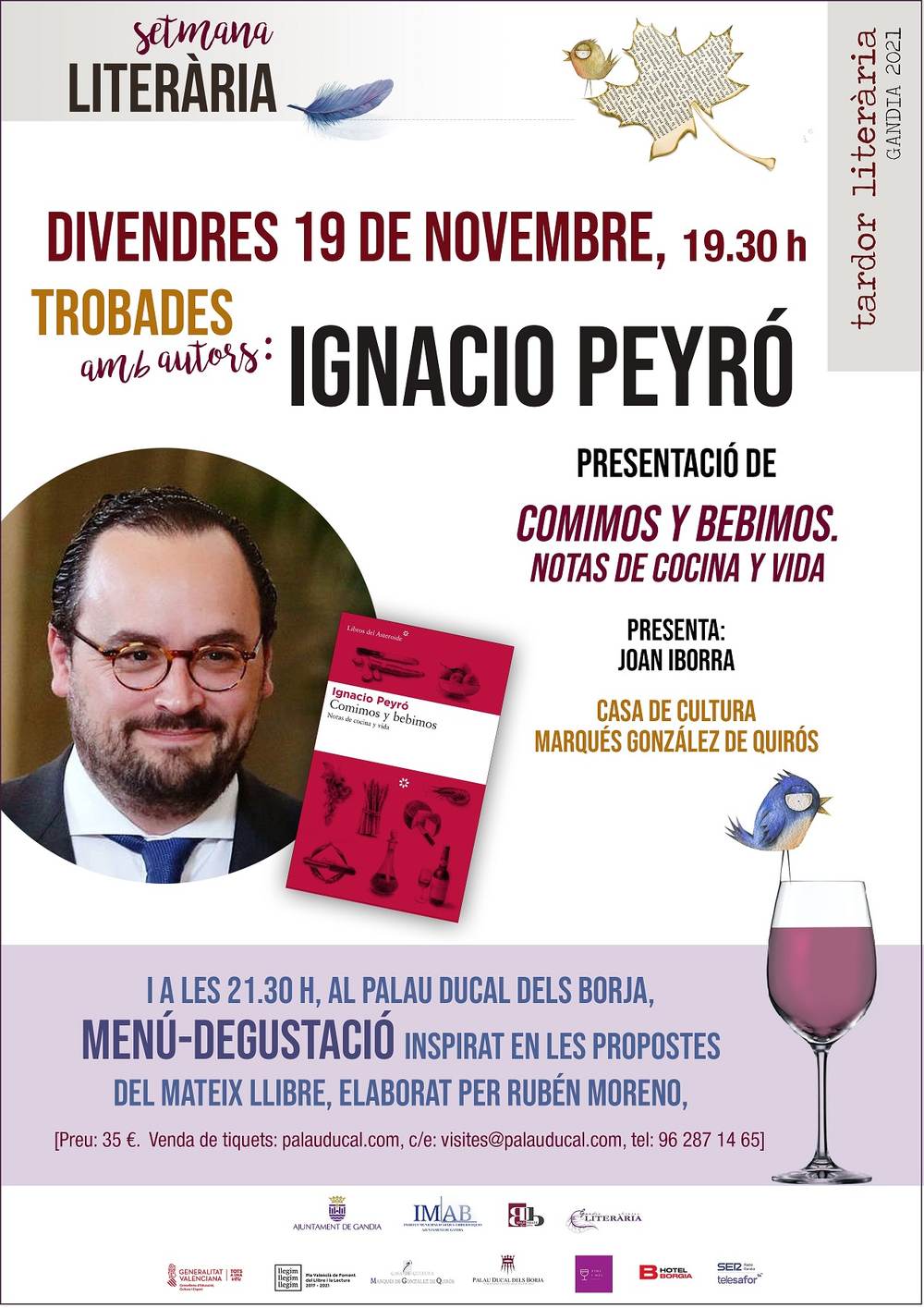 Menú degustación «Comimos y bebimos. Notas de cocina y vida»
