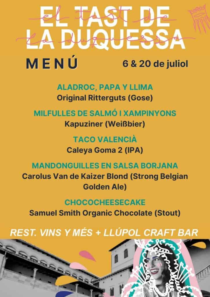 MENU TAST JULIOL VAL