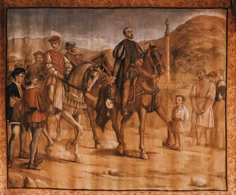 Sargas - Francisco de Borja a la salida de Gandia camino de Roma