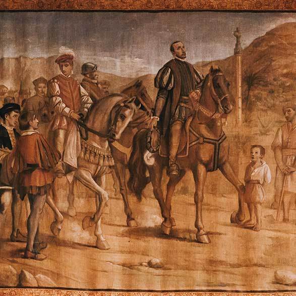 Sargas - Francisco de Borja a la salida de Gandia camino de Roma