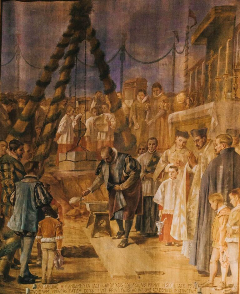 Sargas - Francisco de Borja pone la primera piedra de la Universidad