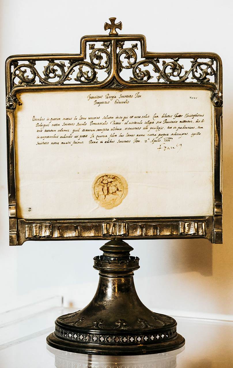 Documento de Francisco de Borja, Santo de Jesús, Prepósito General de la Compañia de Jesús