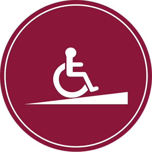 Rampa adaptada - Accesibilidad en el Palau Ducal dels Borja